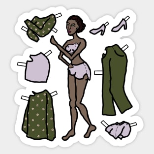 Paper Doll Pieces -- 40s Beauty Sticker